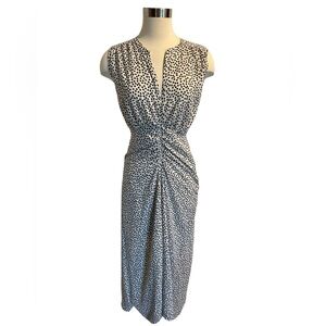 Elegant Black and White Polka Dot Dress